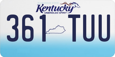 KY license plate 361TUU