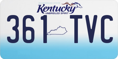 KY license plate 361TVC