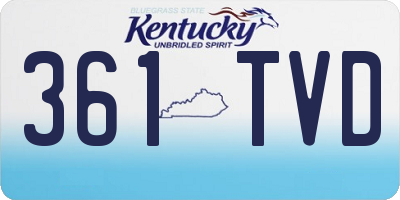 KY license plate 361TVD