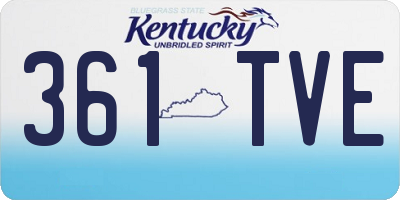 KY license plate 361TVE