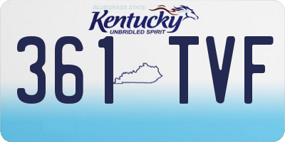 KY license plate 361TVF