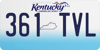 KY license plate 361TVL
