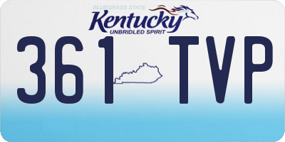 KY license plate 361TVP