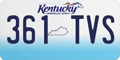 KY license plate 361TVS