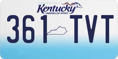 KY license plate 361TVT