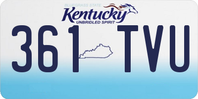 KY license plate 361TVU