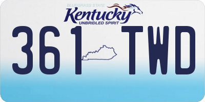 KY license plate 361TWD