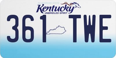 KY license plate 361TWE