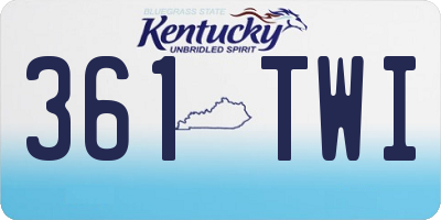 KY license plate 361TWI