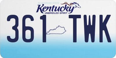KY license plate 361TWK