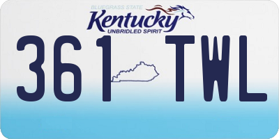 KY license plate 361TWL
