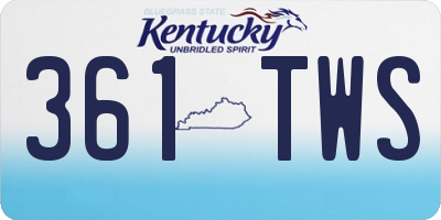 KY license plate 361TWS