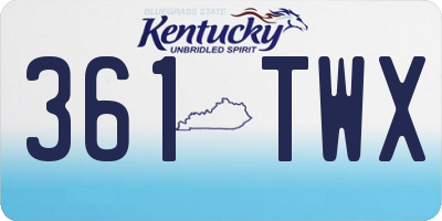 KY license plate 361TWX