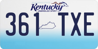 KY license plate 361TXE