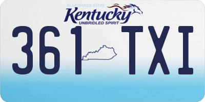 KY license plate 361TXI