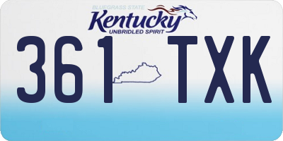 KY license plate 361TXK