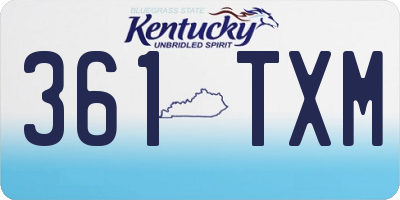 KY license plate 361TXM