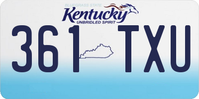 KY license plate 361TXU