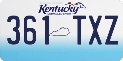 KY license plate 361TXZ
