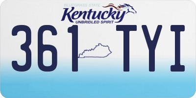 KY license plate 361TYI