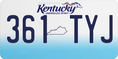 KY license plate 361TYJ
