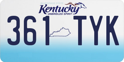 KY license plate 361TYK