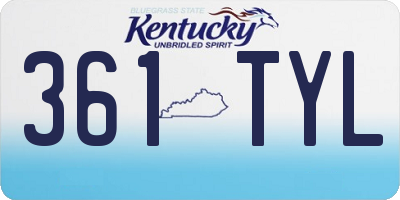 KY license plate 361TYL