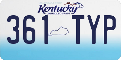 KY license plate 361TYP