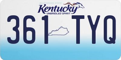 KY license plate 361TYQ