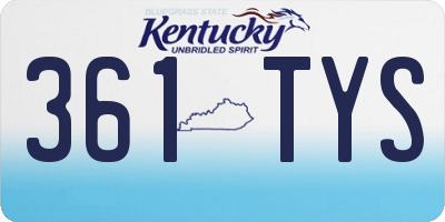 KY license plate 361TYS
