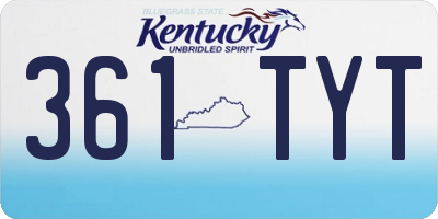 KY license plate 361TYT