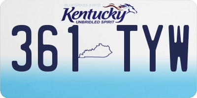 KY license plate 361TYW