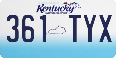 KY license plate 361TYX
