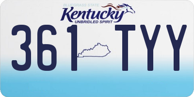 KY license plate 361TYY