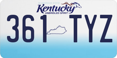 KY license plate 361TYZ