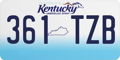 KY license plate 361TZB