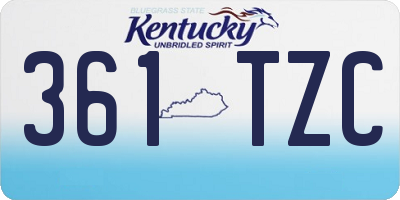 KY license plate 361TZC