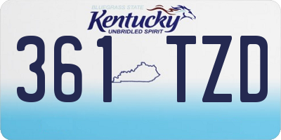 KY license plate 361TZD