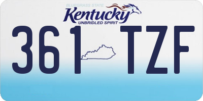 KY license plate 361TZF