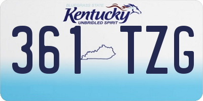 KY license plate 361TZG