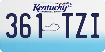 KY license plate 361TZI