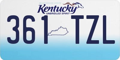 KY license plate 361TZL