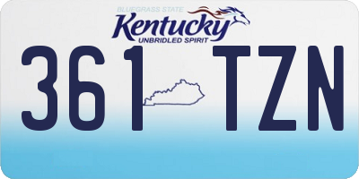 KY license plate 361TZN