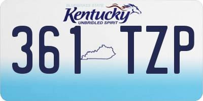 KY license plate 361TZP