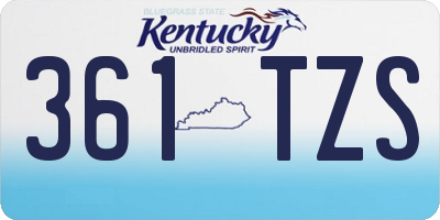 KY license plate 361TZS