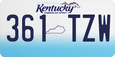 KY license plate 361TZW