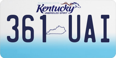 KY license plate 361UAI