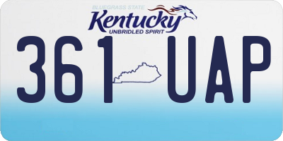 KY license plate 361UAP