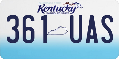 KY license plate 361UAS