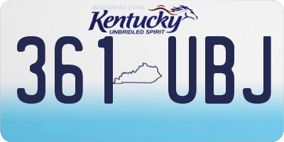 KY license plate 361UBJ